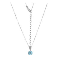 Collana in argento con Topazio Blu Cielo