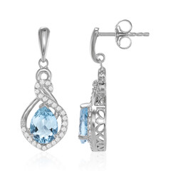 Orecchini in argento con Topazio Blu Cielo