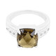 Anello in argento con Quarzo Cognac