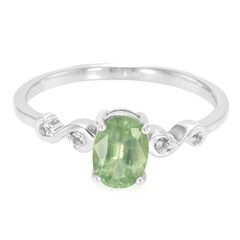 Anello in argento con Cianite Menta
