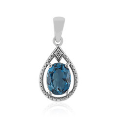 Ciondolo in argento con Topazio Blu Londra
