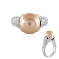 Anello in argento con Perla d'Acqua Dolce Pesca