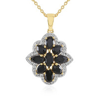 Collana in argento con Spinello Nero