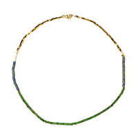 Collana in argento con Diopside Russo