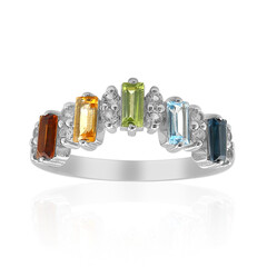 Anello in argento con Topazio Blu Londra