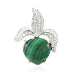 Ciondolo in argento con Malachite