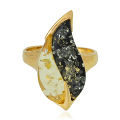 Anello in argento con Ambra Baltica