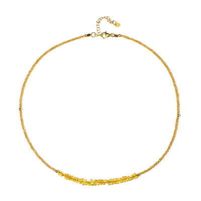 Collana in argento con Zaffiro Giallo del Madagascar (Riya)