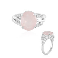 Anello in argento con Quarzo Rosa