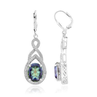 Orecchini in argento con Quarzo Mistico Blu