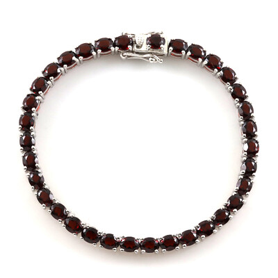 Bracciale in argento con Granato Mozambico