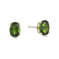 Orecchini in oro con Diopside Russo