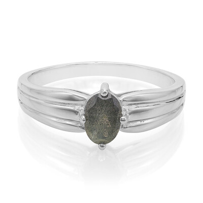 Anello da uomo in argento con Labradorite