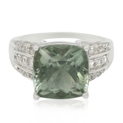 Anello in argento con Ametista Verde Esperanza