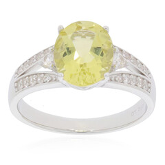 Anello in argento con Quarzo Ouro Verde