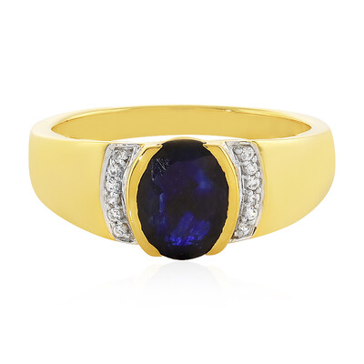 Anello in argento con Zaffiro Blu del Madagascar