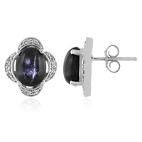 Orecchini in argento con Diopside Stellato d'India