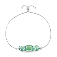 Bracciale in argento con Fluorite Verde