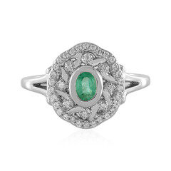 Anello in argento con Smeraldo Colombiano
