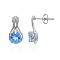 Orecchini in argento con Topazio Blu Indaco