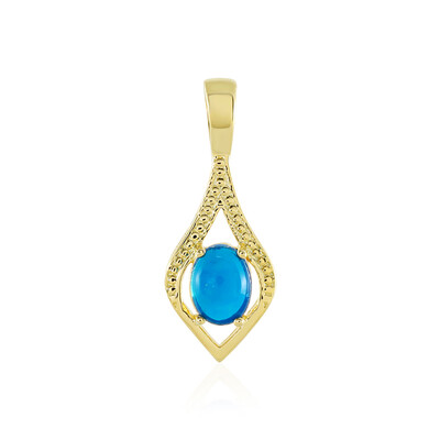 Ciondolo in argento con Opale Blu dell'Etiopia