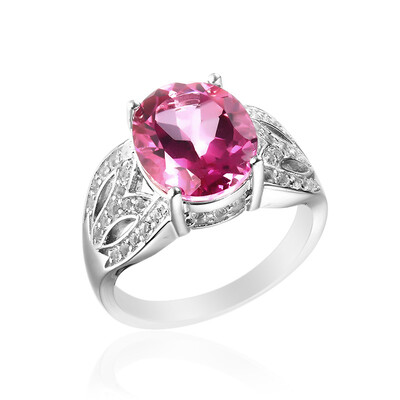 Anello in argento con Topazio Rosa