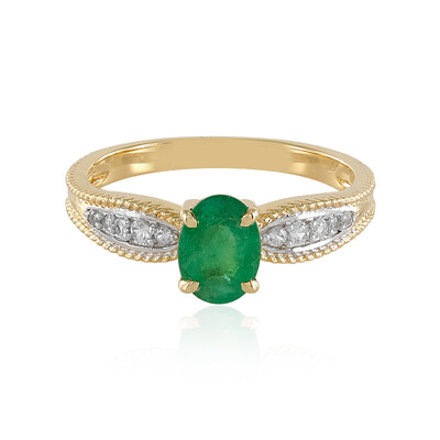 Anello in oro con Smeraldo Brasiliano