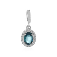 Ciondolo in argento con Cianite Blu Foglia di Tè