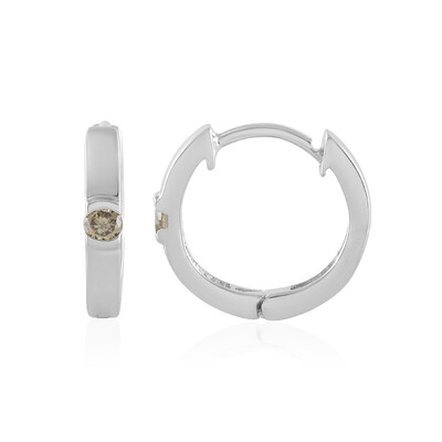 Orecchini in argento con Diamante Champagne I3