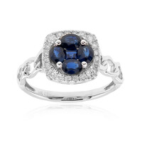 Anello in oro con Zaffiro Ceylon Blu (CIRARI)