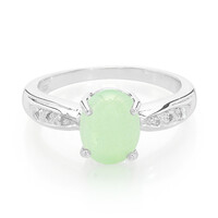 Anello in argento con Crisoprasio Imperiale