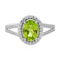 Anello in argento con Peridoto Jilin