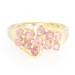 Anello in oro con Zaffiro Padparadscha (non riscaldato) (AMAYANI)
