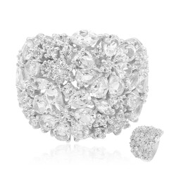 Anello in argento con Topazio Bianco