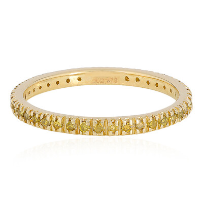Anello in oro con Diamante Giallo I3