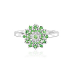 Anello in argento con Tsavorite della Tanzania