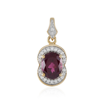 Ciondolo in oro con Granato Magenta