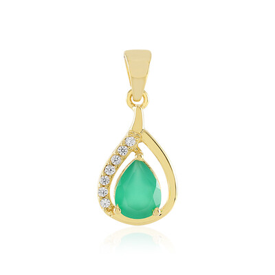 Ciondolo in argento con Onice Verde
