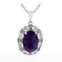 Collana in argento con Ametista Zambiana