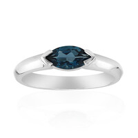 Anello in argento con Topazio Blu Londra