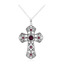 Collana in argento con Rodolite