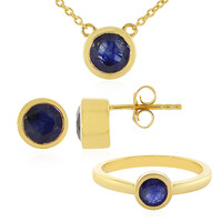 Parure in argento con Zaffiro Blu del Madagascar