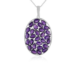 Collana in argento con Ametista Zambiana