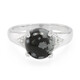 Anello in argento con Ossidiana Fiocco di Neve