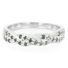 Anello placcato in platino con Diamante Fancy
