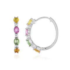 Orecchini in argento con Zaffiro Fancy