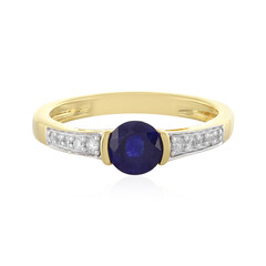 Anello in argento con Zaffiro Blu del Madagascar