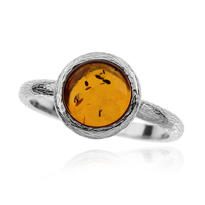 Anello in argento con Ambra Baltica (dagen)