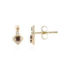 Orecchini in oro con Diamante Cioccolato I2