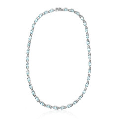 Collana in argento con Topazio Blu Cielo